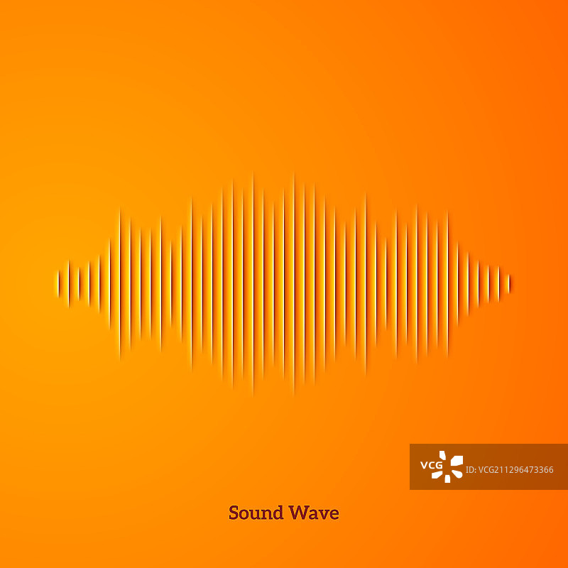 带阴影的纸质声波图片素材