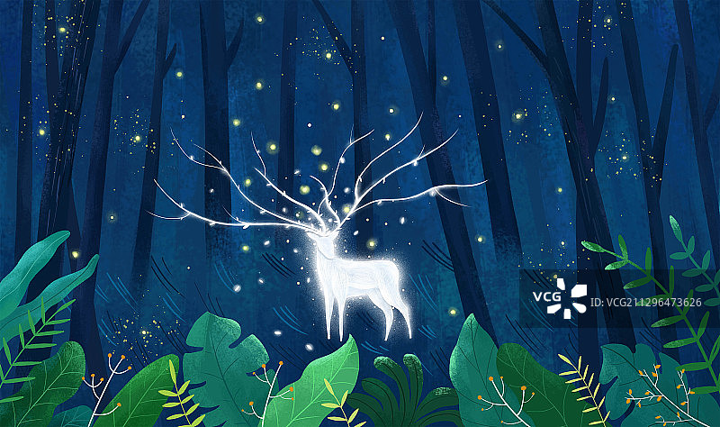 白鹿横版图片素材