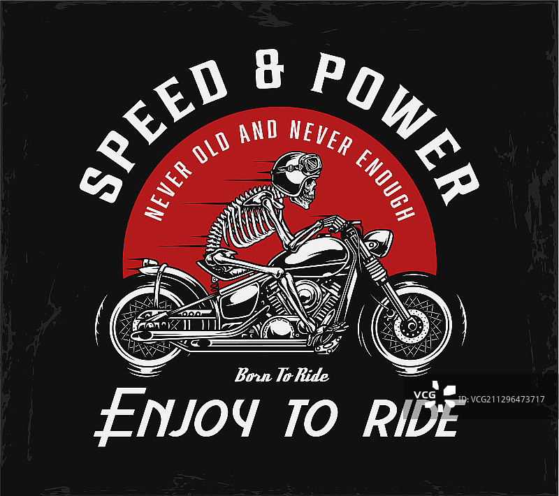 摩托车复古徽章图片素材