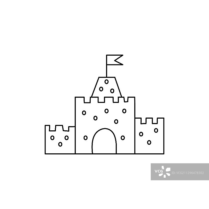 沙堡涂鸦图标图片素材