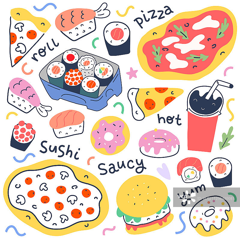 快餐系列菜单食品图片素材