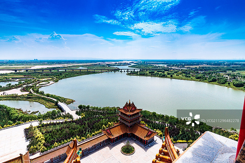 宁夏青铜峡黄河楼图片素材