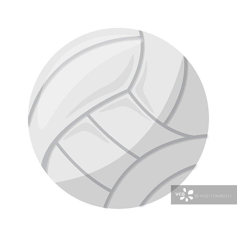 透明背景上的白色排球图片素材