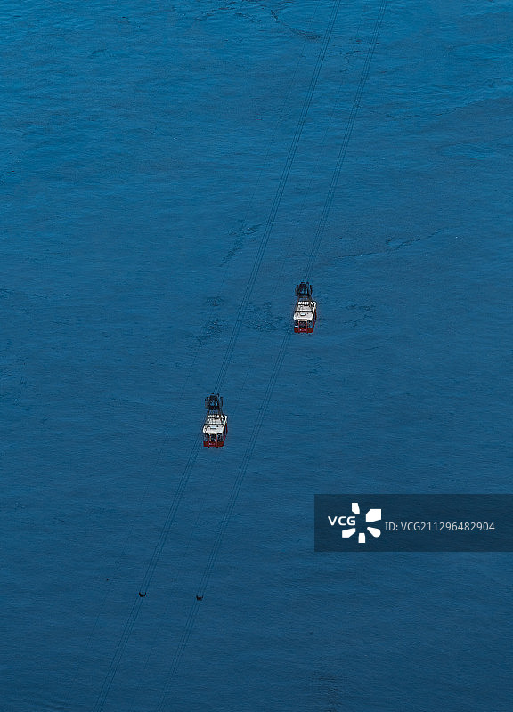 重庆市日慕时分长江索道运行素材图图片素材