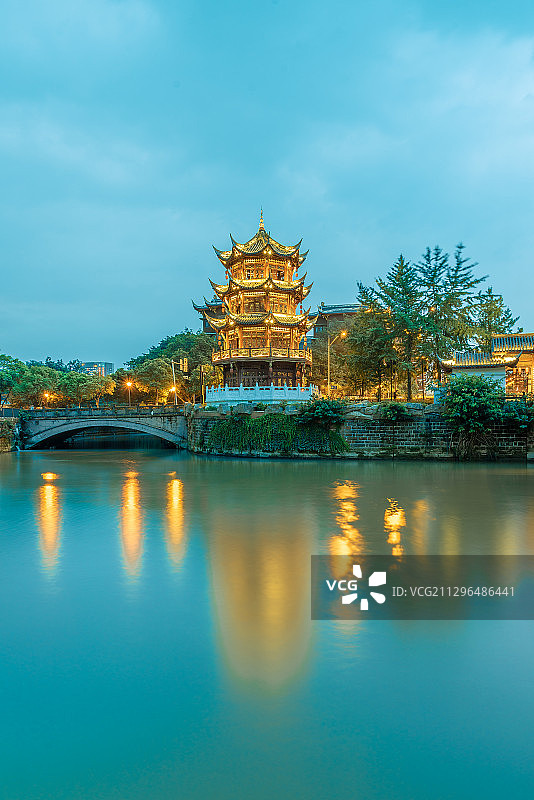 琴台散花楼图片素材