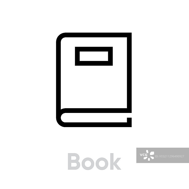 书籍扁平图标可编辑笔画图片素材