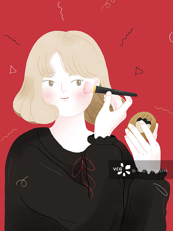 少女插画图片素材