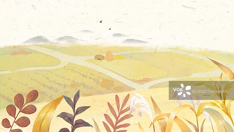 白露节气插画图片素材