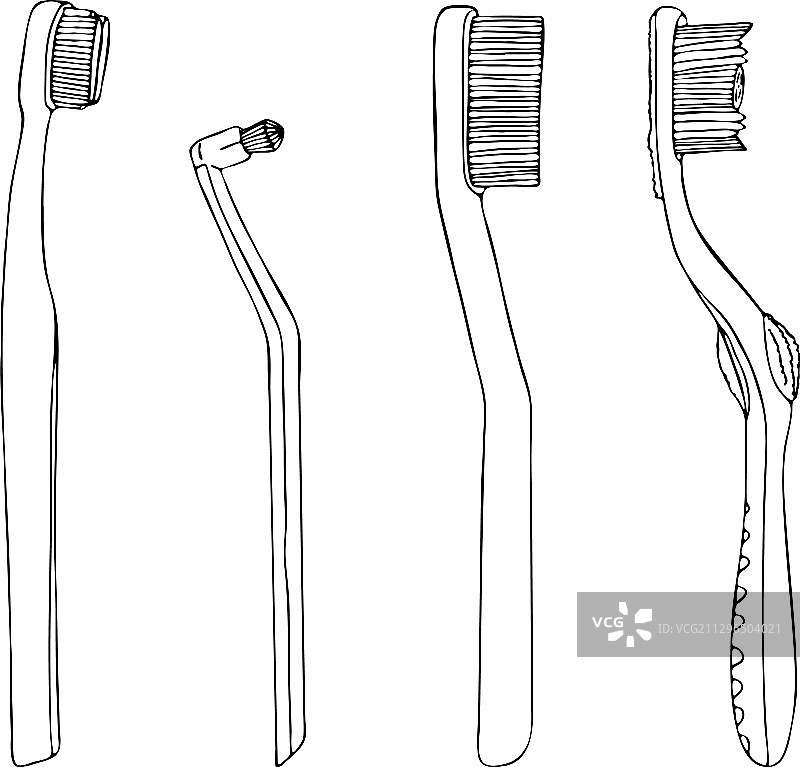 日常口腔卫生牙刷套装图片素材