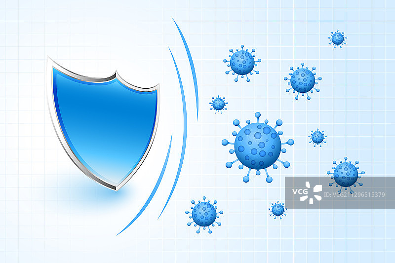 新冠病毒防护盾图片素材