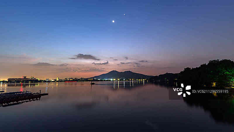 南京 玄武湖晨曦图片素材