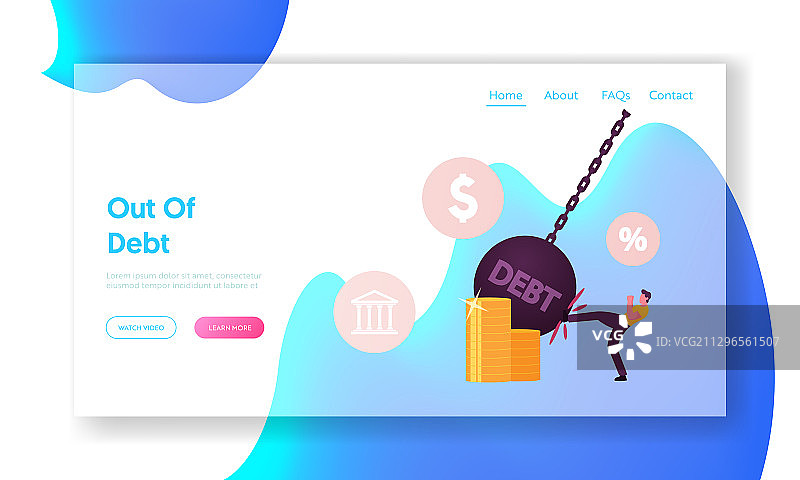 商人贷款免息金融自由图片素材