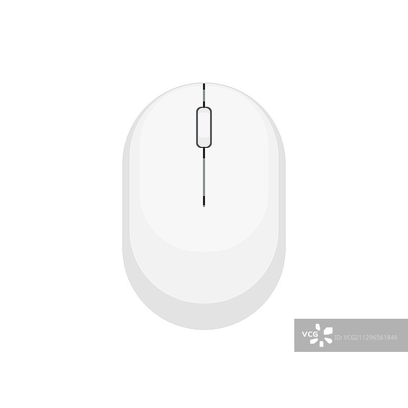 白色背景上的白色电脑鼠标图片素材