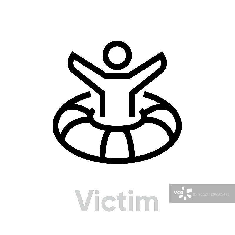 受害者帮助支持图标可编辑线图片素材