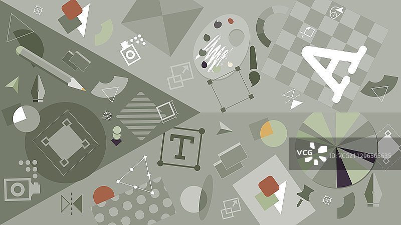 扁平风格设计元素设计师主题插画图片素材