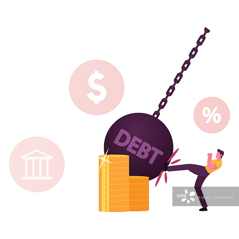 男人踢着悬挂的重物图片素材