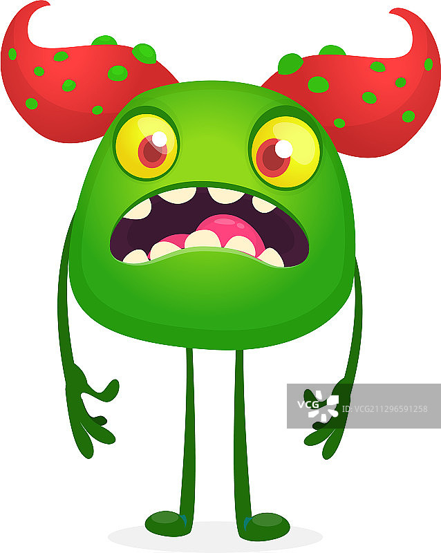 搞笑卡通怪物角色设计图片素材