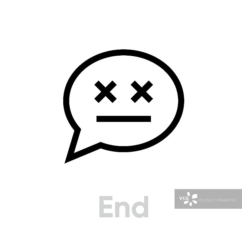 消息聊天图标可编辑描边图片素材