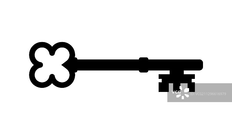 旧钥匙房屋图标标志旧钥匙轮廓图片素材