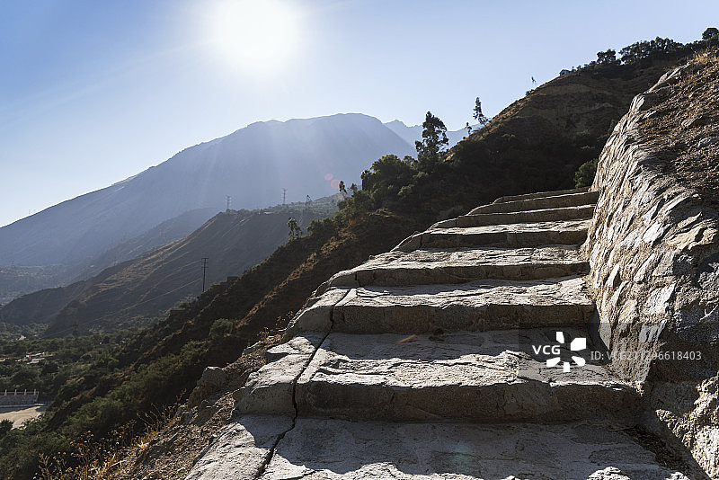 秘鲁苏尔科山区石阶风景图片素材