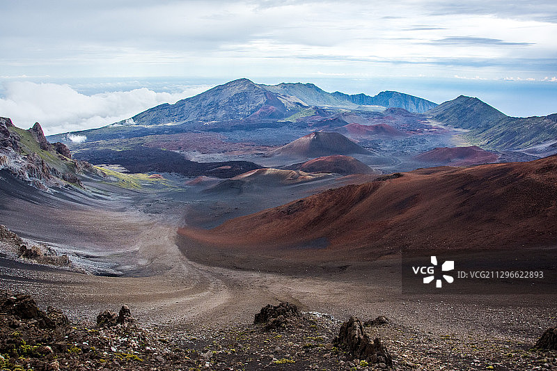 美国夏威夷哈莱阿卡拉国家公园火山地貌图片素材