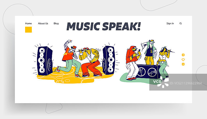 时尚人物现代音乐家表演图片素材