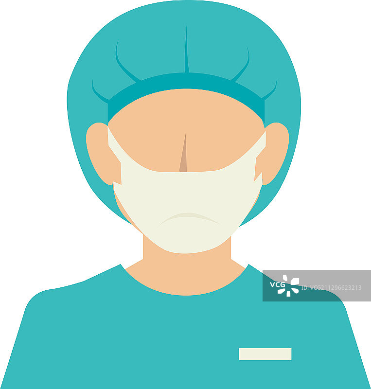 戴着口罩的男护理人员头像图片素材