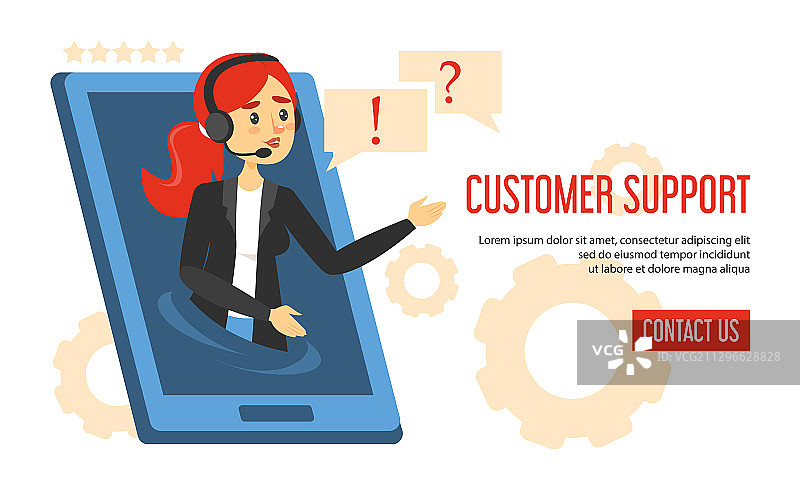 客户服务Web banner设计图片素材