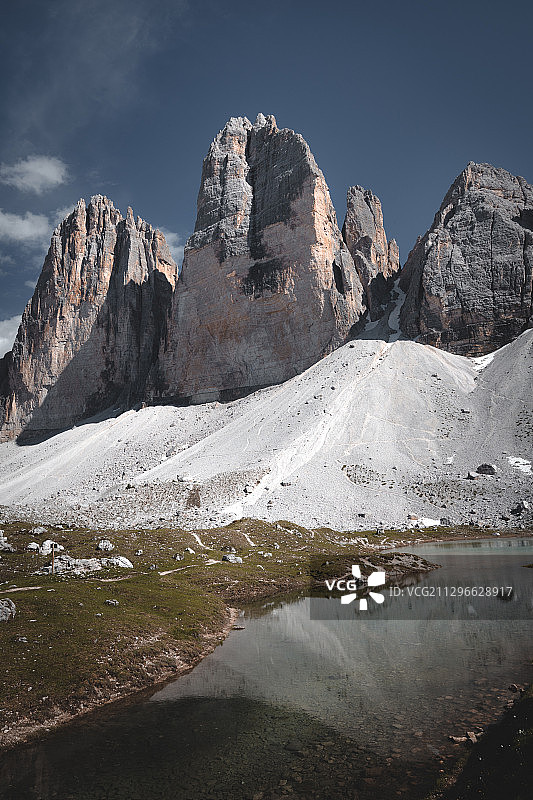 意大利塞斯托拉瓦雷多三峰山风光图片素材