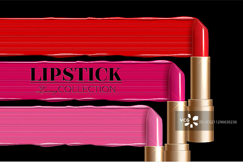 口红广告图样：产品目录图片素材
