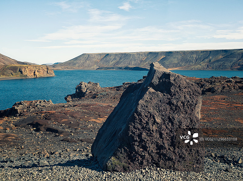 克莱法尔瓦湖，雷克雅内斯半岛，冰岛图片素材