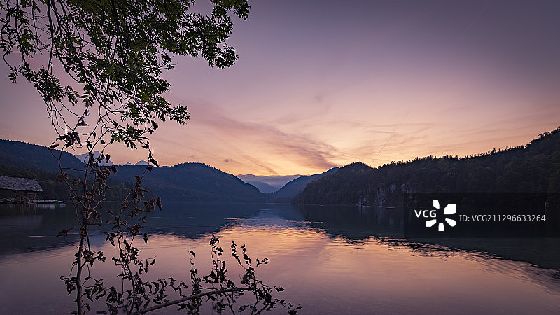 德国菲森的湖光山色图片素材