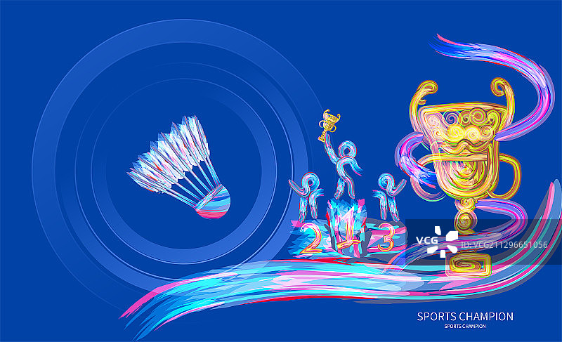 羽毛球锦标赛体育运动会比赛的插画图片素材