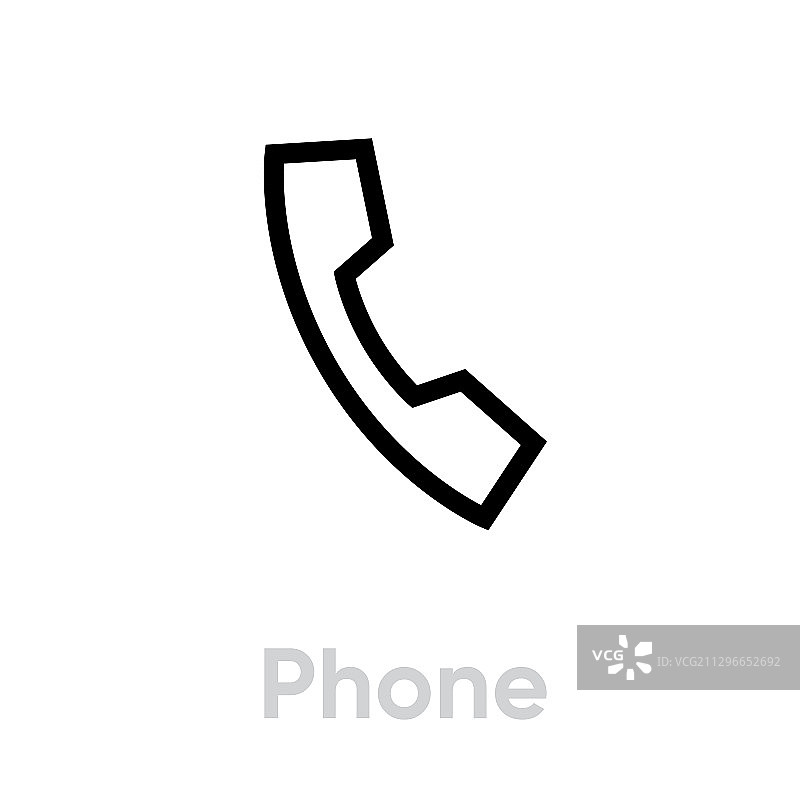 电话图标可编辑线条图片素材