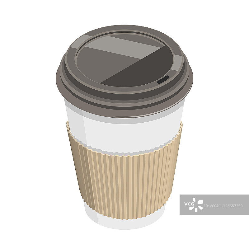 2.5D等距扁平风概念咖啡杯图片素材