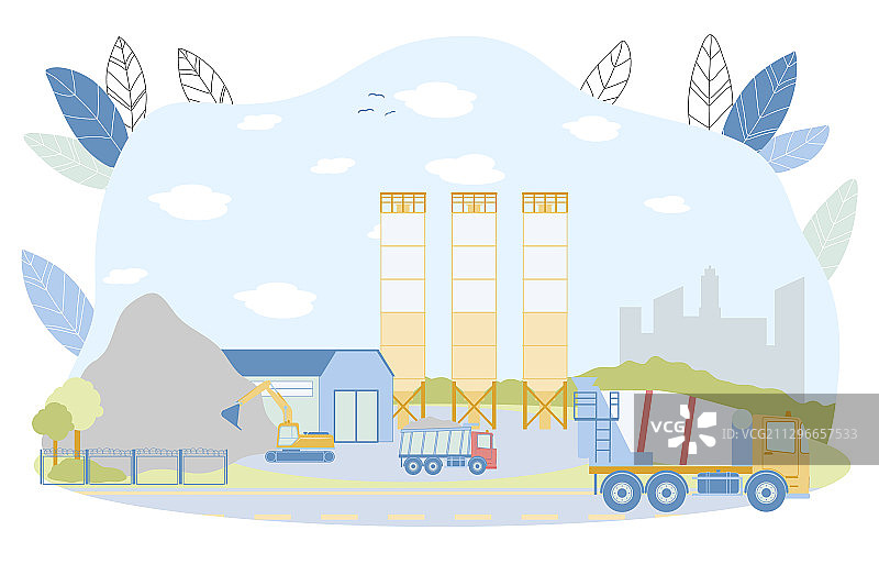 混凝土搅拌站及工业建筑图片素材