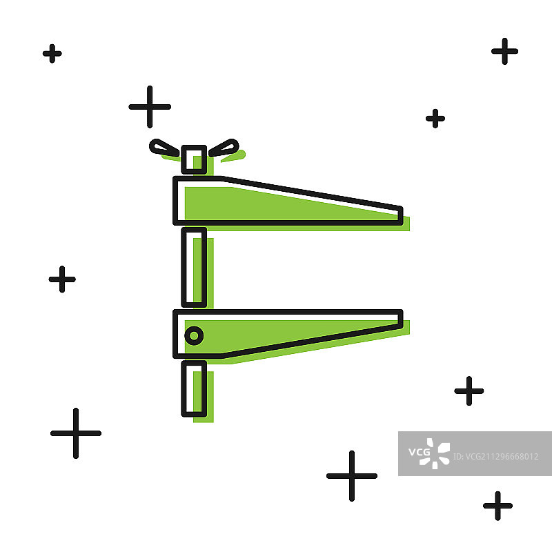 白色背景黑色夹具图标图片素材