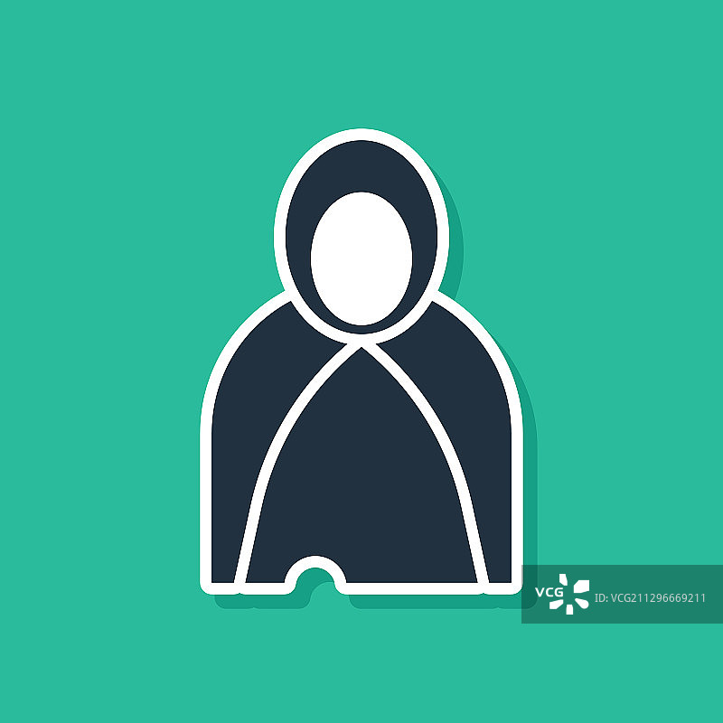 蓝色斗篷披肩图标图片素材