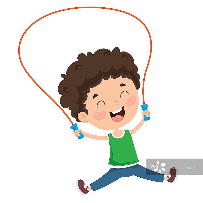 孩子跳绳图片素材