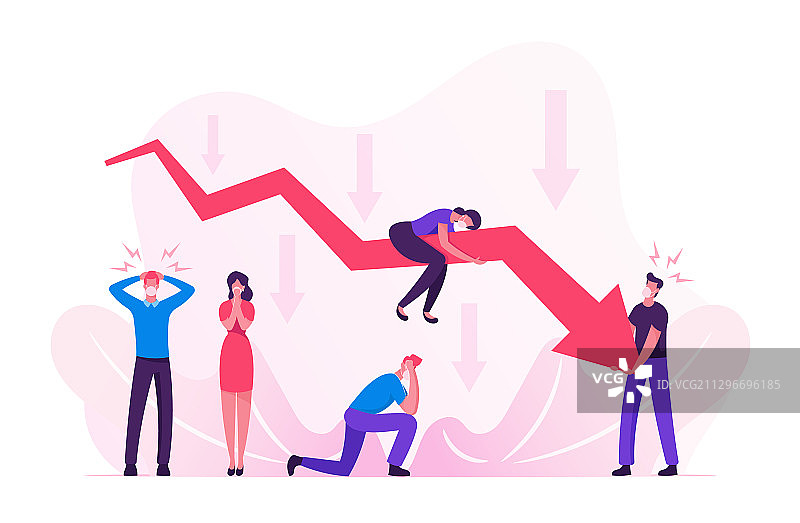 金融危机经济衰退图片素材