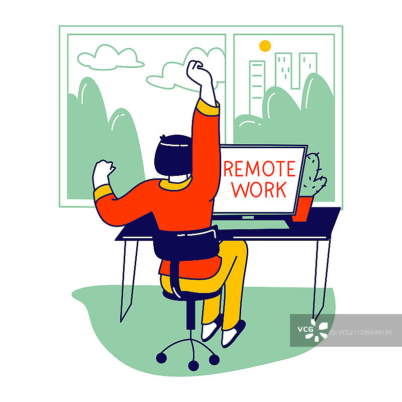 放松的居家办公活动图片素材