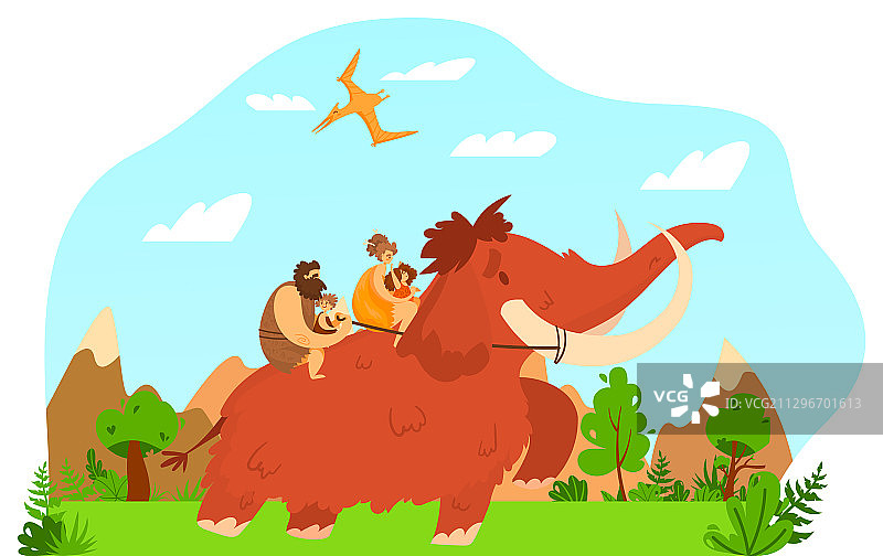 古代情侣原始家庭人物角色图片素材