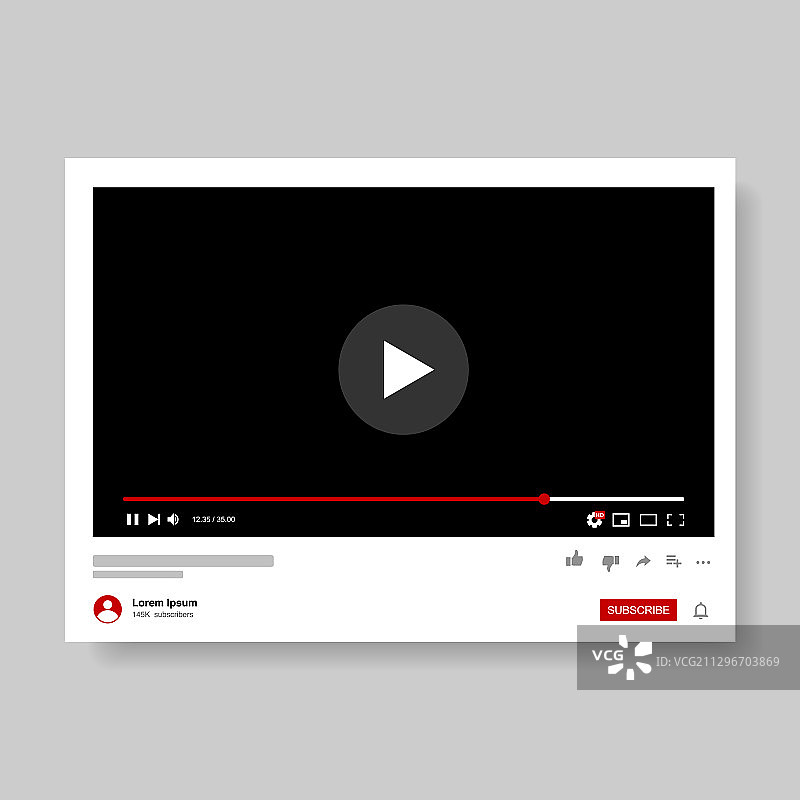 直播视频播放器模板设计模型图片素材