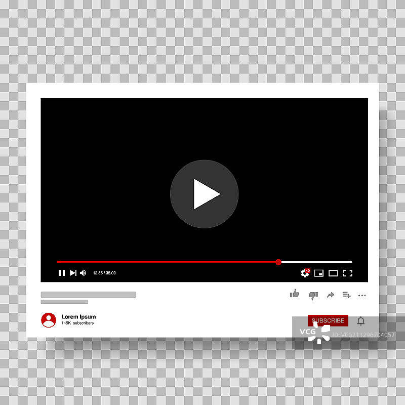 直播视频播放器模板设计模型图片素材