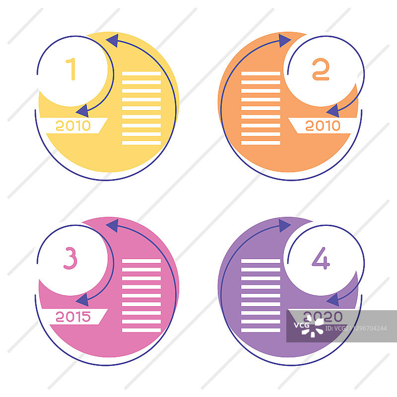 商务循环时间线信息图图片素材