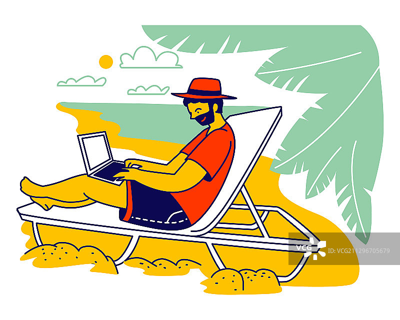 穿着夏装的商务人士图片素材