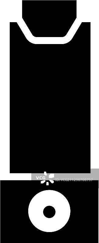 白色背景上的黑色吸入器图标图片素材