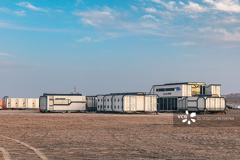 中国青海省俄博梁雅丹地貌火星营地火星基地图片素材