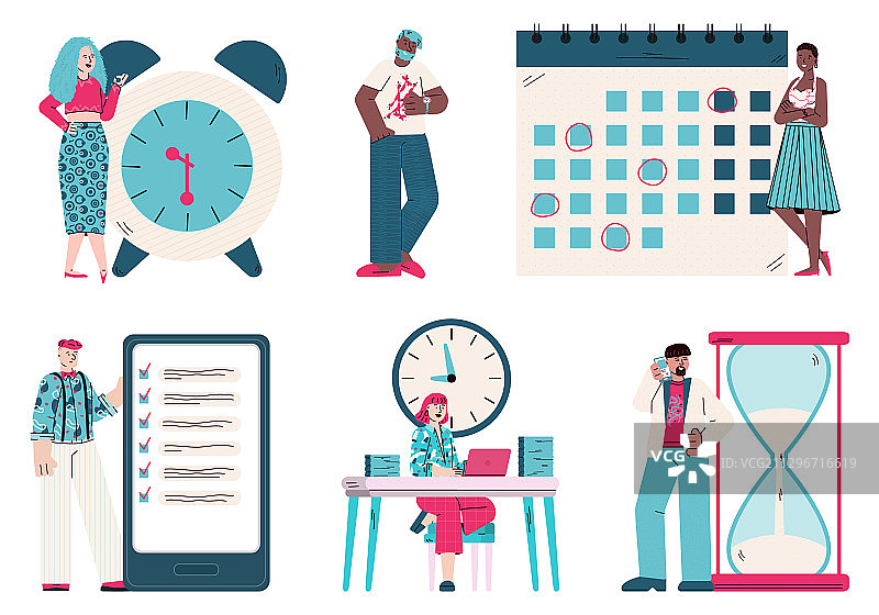 时间管理与计划：商务人士图片素材