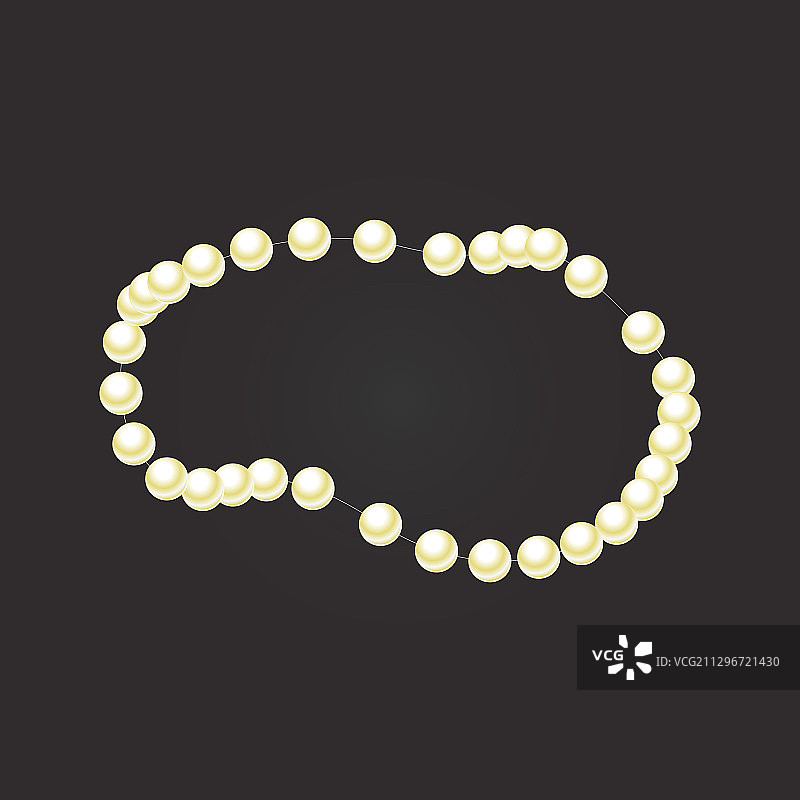 深色背景上的珍珠项链图片素材